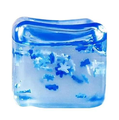 Stress Balls Fidget Toys for Adults Stress Relief, Square Shape Stress Cube Sensory Squeeze Toys, Slow Rising Squeeze Ball for Party Favors Stocking Stuffers (Snowflake) | Amazon (US)