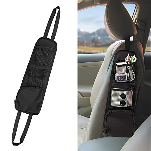 QUICTO Car Seat Storage Hanging Bag, Multi-Pocket Seat Side Organizer, Car Multifunctional Storage Mesh Net Pocket, Can Hold Mobile Phone, Wallet, Glasses, Suitable for Cars, SUVs, Trucks | Amazon (US)