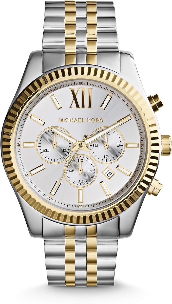 Michael Kors Lexington Chronograph Stainless Steel Watch | Amazon (US)