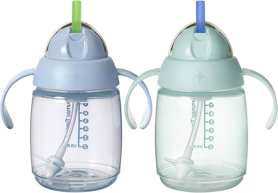 Tommee Tippee Starter Weighted Straw Baby & Toddler 10oz Sippy Cup for 6 Months+, with Silicone W... | Amazon (US)