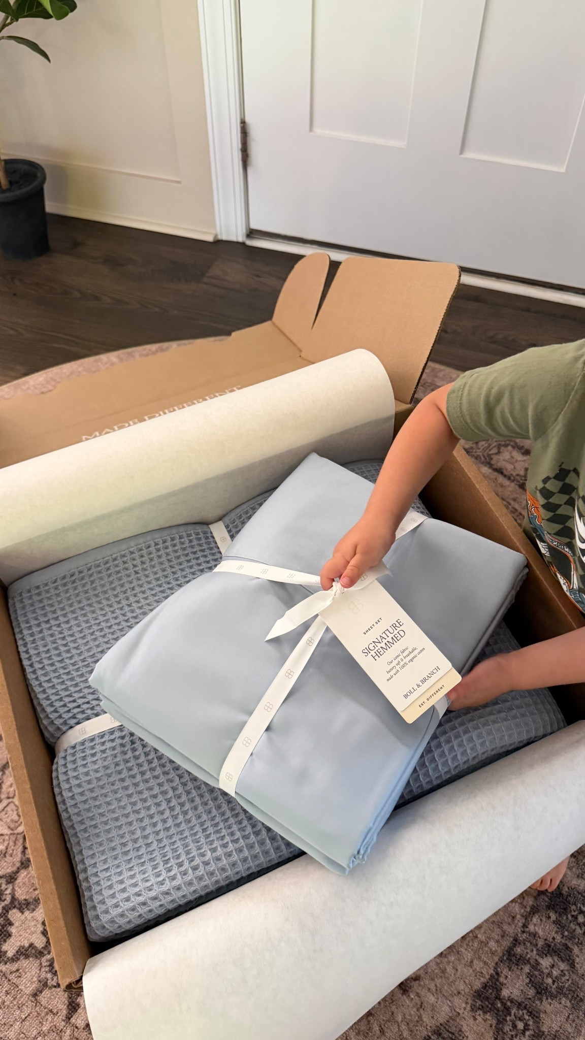 Fresh bedding for spring in this beautiful new hydrangea color 🩵