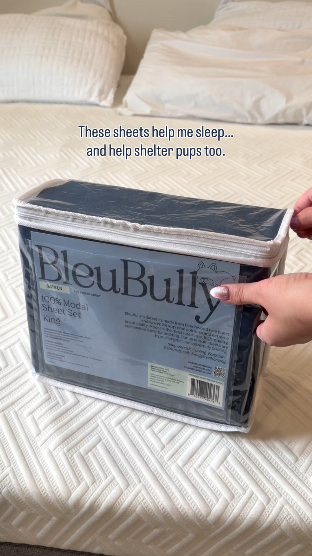 This is what I mean when I say my bed is part of my routine 🤍

I didn’t think sheets could feel this different… but these are actually cool to the touch, ridiculously soft, and somehow make getting into bed feel like a reward

and the part I didn’t expect to care about this much… they give back to shelter pups 🐾

so yes my dog has already claimed them
and yes I’ll be getting in right after her

#ad @bleubullybedding #bleubullybedding

cozy bedding | cooling sheets | soft sheets | bedroom refresh | navy bedding

#LTKselfcare #LTKHome #LTKstorytime