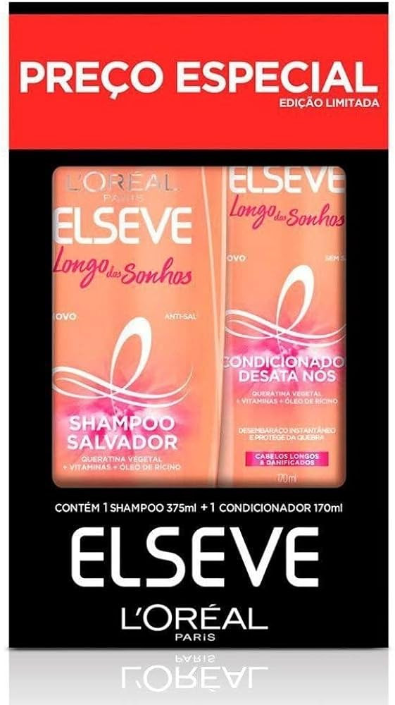 Elseve Longo dos Sonhos Shampoo 375ml + Condicionador 170ml | Amazon (BR)