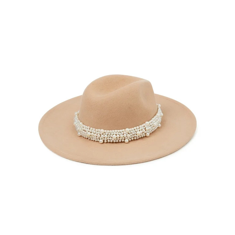 Scoop Women's Faux Pearl Fedora Hat | Walmart (US)