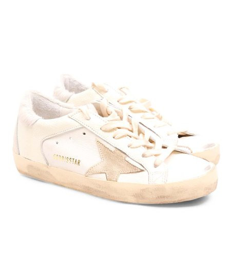 Golden Goose White & Silver Metallic Superstar Leather Sneaker - Women | Zulily