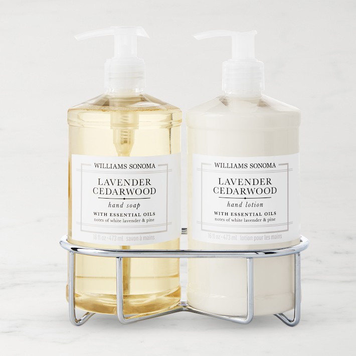 Williams Sonoma Lavender Cedarwood Hand Soap & Lotion 3-Piece Set | Williams-Sonoma