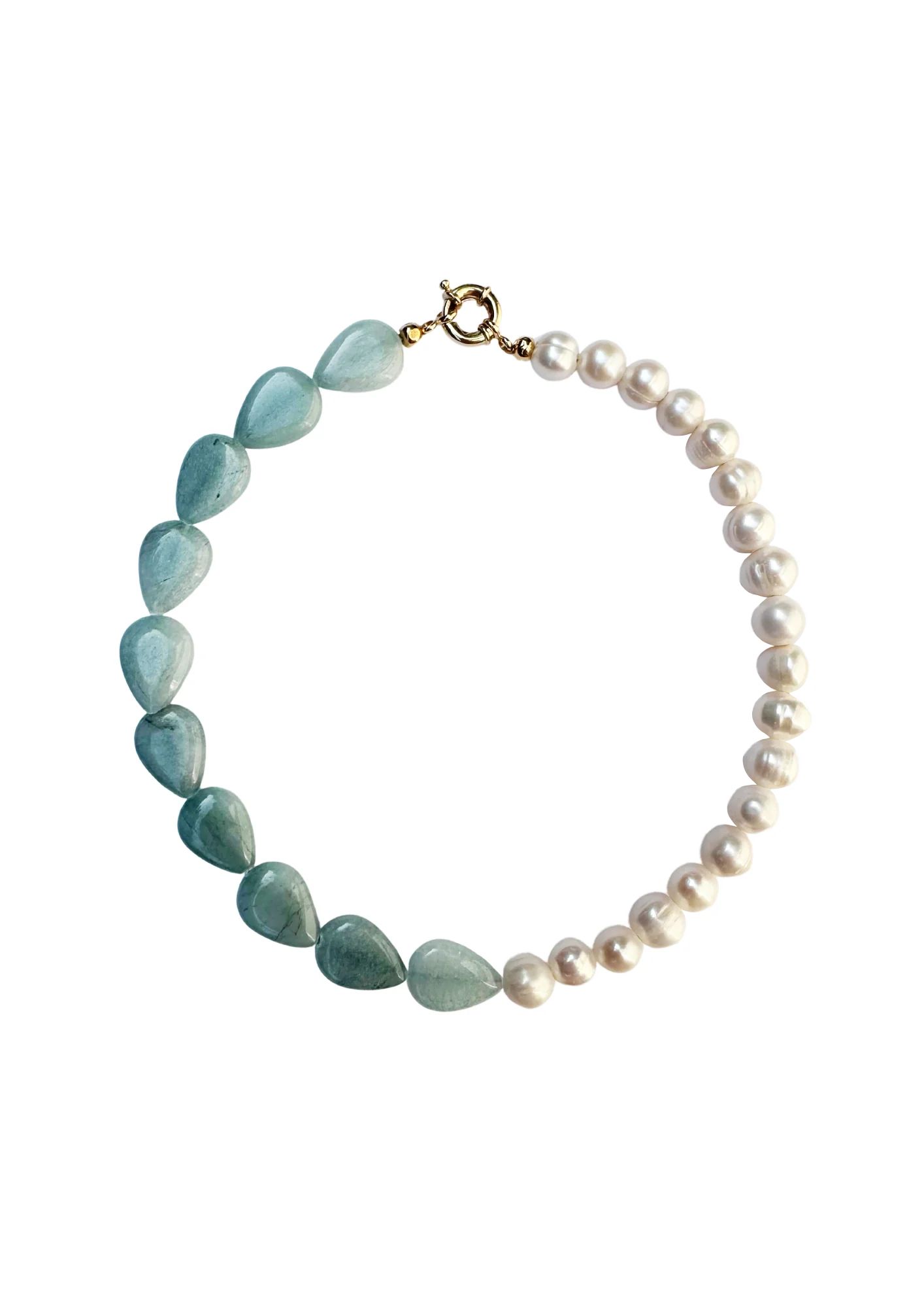 Limited Edition: Freshwater Pearl & Blue Teardrop Necklace | Nicola Bathie Jewelry