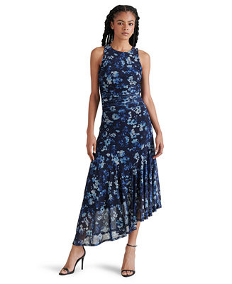 Steve Madden Women's Laney Floral-Print Asymmetrical-Hem Dress - Macy's | Macy's