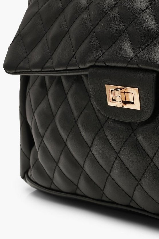 Quilted Chain Handle Day Bag | Boohoo.com (US & CA)