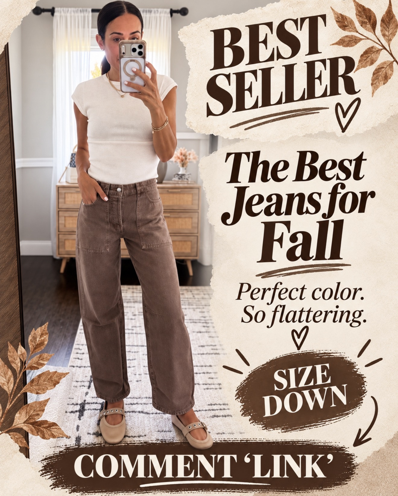 These might be the BEST jeans for fall—the color is perfect and the fit is so flattering! Just a heads-up: size down in these.

#LTKOver40 #LTKootd #LTKmomlife