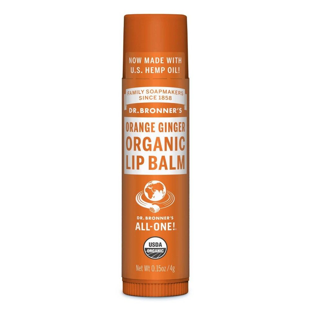 Dr. Bronner's Organic Lip Balm - Orange Ginger - 0.15oz | Target