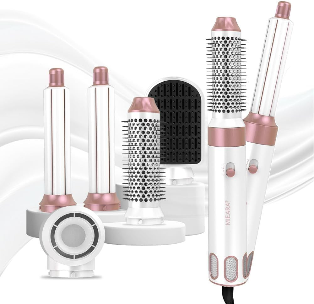 5 in 1 Hot Air Styler, Hair Dryer Brush, Negative Ionic High-Speed Hair Styler, Hot Air Brush for... | Amazon (US)