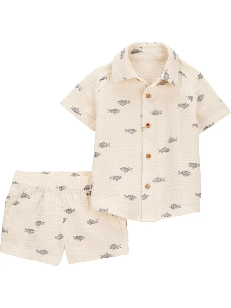 Carter's Child of Mine Baby Boy Outfit Set, 2-Piece, Sizes 0/3-24 Months | Walmart (US)