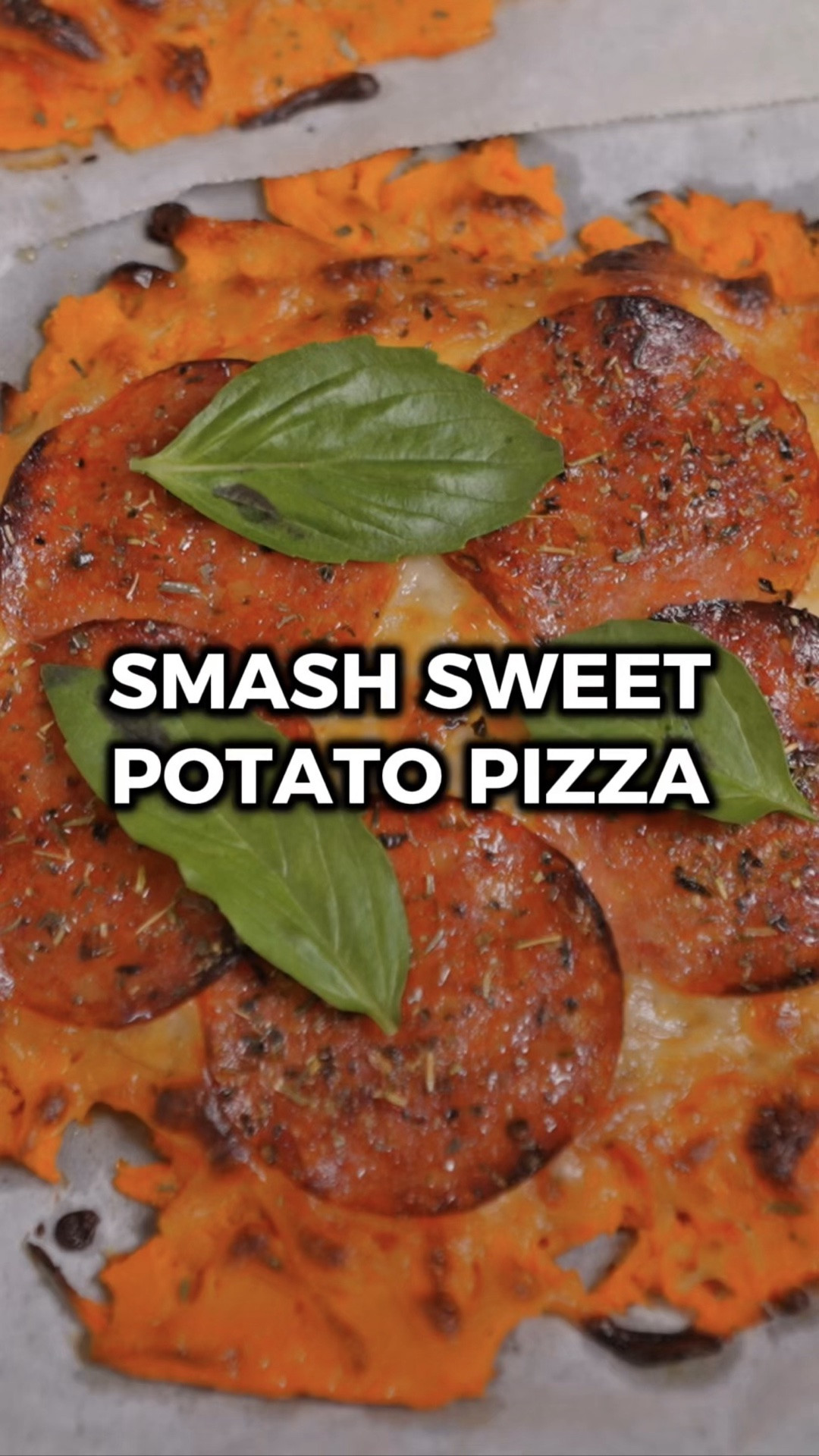 I was today years old when I found out you could make a pizza using only a smashed sweet potato as the crust. Big ups to @thechefoutwest who originally made this recipe! He’s got awesome content, so definitely check him out! 🙌

It's SO good, and the subtle sweetness of the potato actually balances really well with the savory toppings. One tip though, the sweet potato was a little soft in the middle, so next time I'd probably try putting the smashed sweet potato back in the oven for 5 minutes before adding toppings, then back in for another 10-12 minutes. That should get the crust a little crispier.

Would you try it? Let me know in the comments what you think if you do! 🙌

INGREDIENTS
1/2 sweet potato
1 tsp olive oil
3 tbsp pizza sauce
1/2 cup mozzarella (shredded)
5 slices salami
Italian seasoning (to taste)
fresh basil leaves (for topping)

INSTRUCTIONS
1️⃣ Preheat the oven to 400°F. Cut a sweet potato in half. Drizzle the cut sides with olive oil and place them face down on a baking pan lined with parchment paper. Bake for 25 minutes.
2️⃣ Take them out but leave the oven running. Place another piece of parchment paper over the top and use a pot or pan to smash the sweet potato halves until they're pretty thin.
3️⃣ Top with pizza sauce, mozzarella, salami, and Italian seasoning.
4️⃣ Put them back in the oven for another 12 minutes.
5️⃣ Top with fresh basil leaves.
6️⃣ Enjoy!

#LTKfoodie #LTKHome