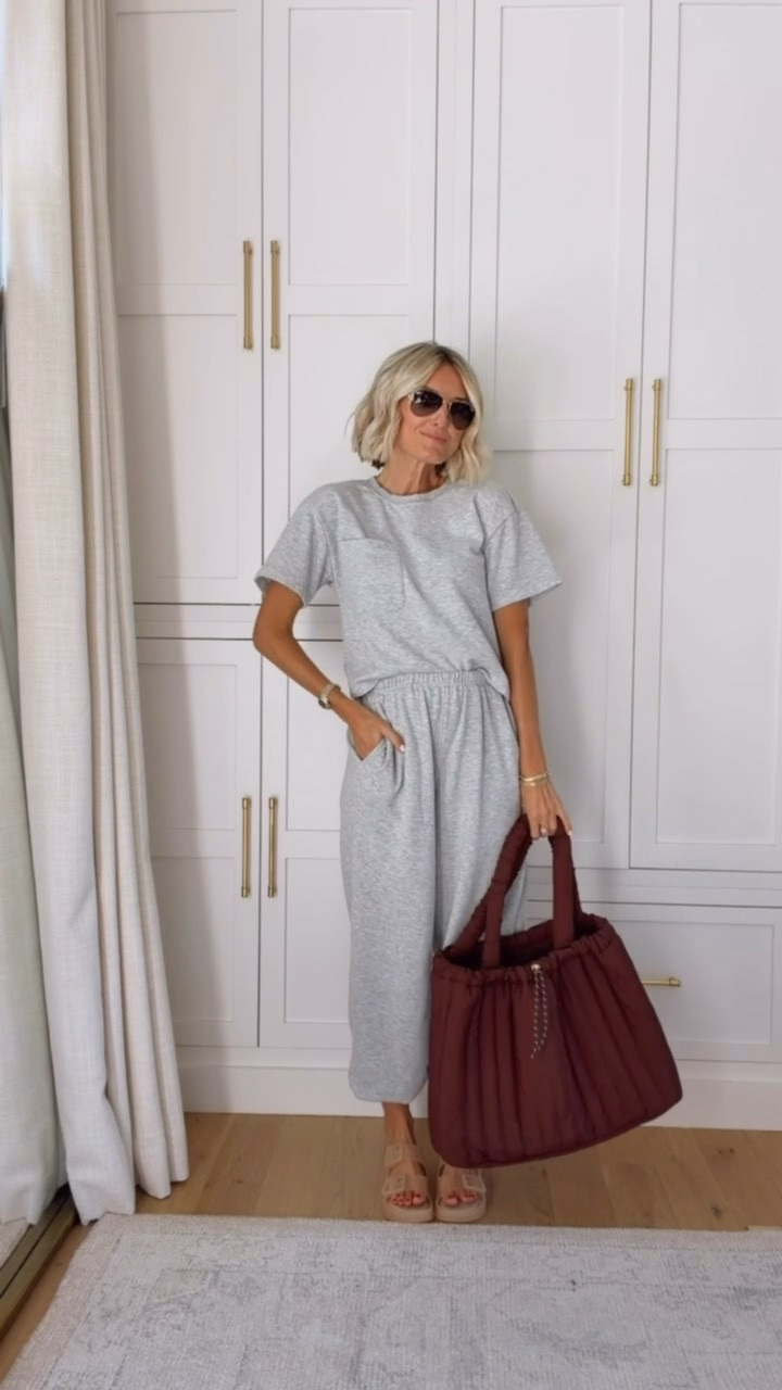 This matching set is so comfortable & is so easy to throw on! This is perfect for carpool drop off! Wearing S!

Loverly Grey, Target, loungewear, matching set, pre fall outfit, travel outfit, carpool drop off

#LTKTravel