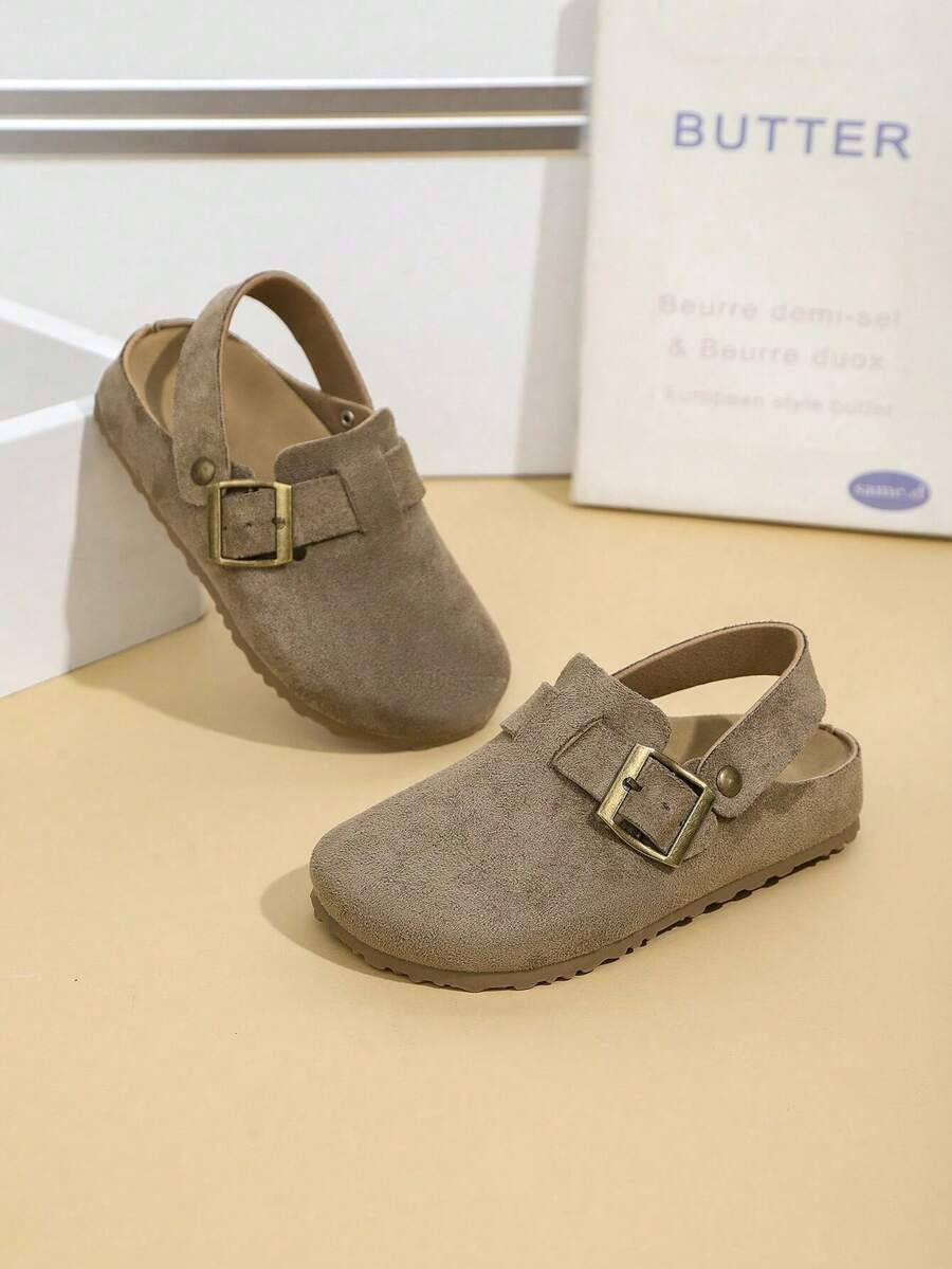 Cork Thick Sole Half-Slip-On Slippers, Comfortable All-Season Outdoor Wear, Retro Casual Closed-T... | SHEIN