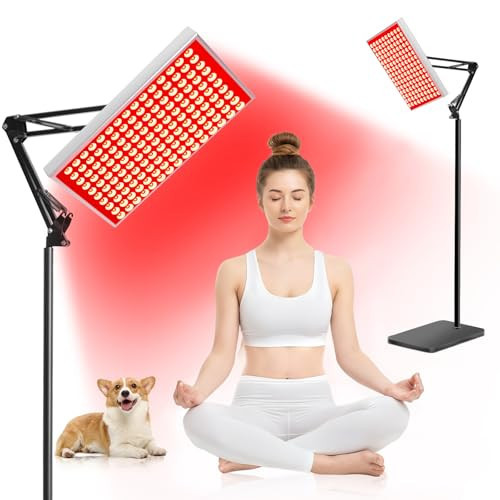 Red Light Therapy for Body & Face | 150 Dual-Wavelength LEDs (660nm Red & 850nm Infrared) Lamp with Adjustable Stand | Full Body Skin Rejuvenation, Muscle Relaxation & Home Pain Relief | Amazon (US)
