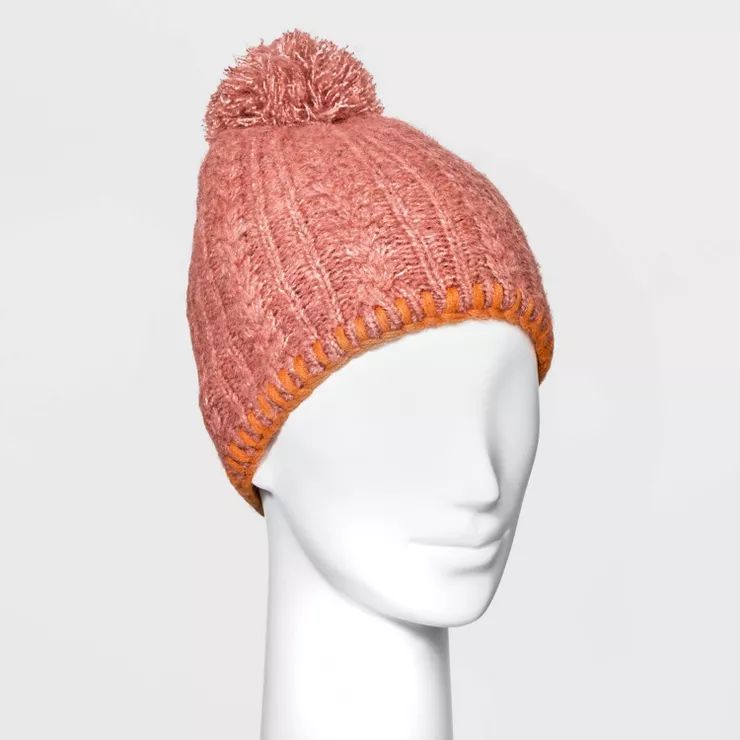 Women's Cable Beanie with Pom - Universal Thread™ | Target