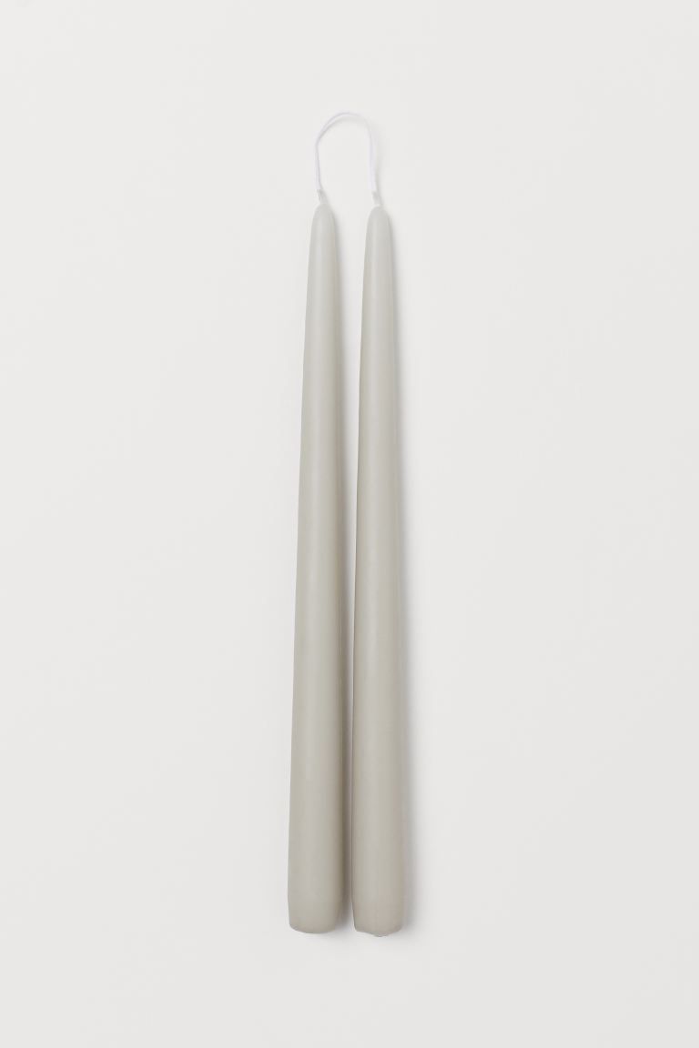 2-pack tapered candles | H&M (UK, MY, IN, SG, PH, TW, HK)