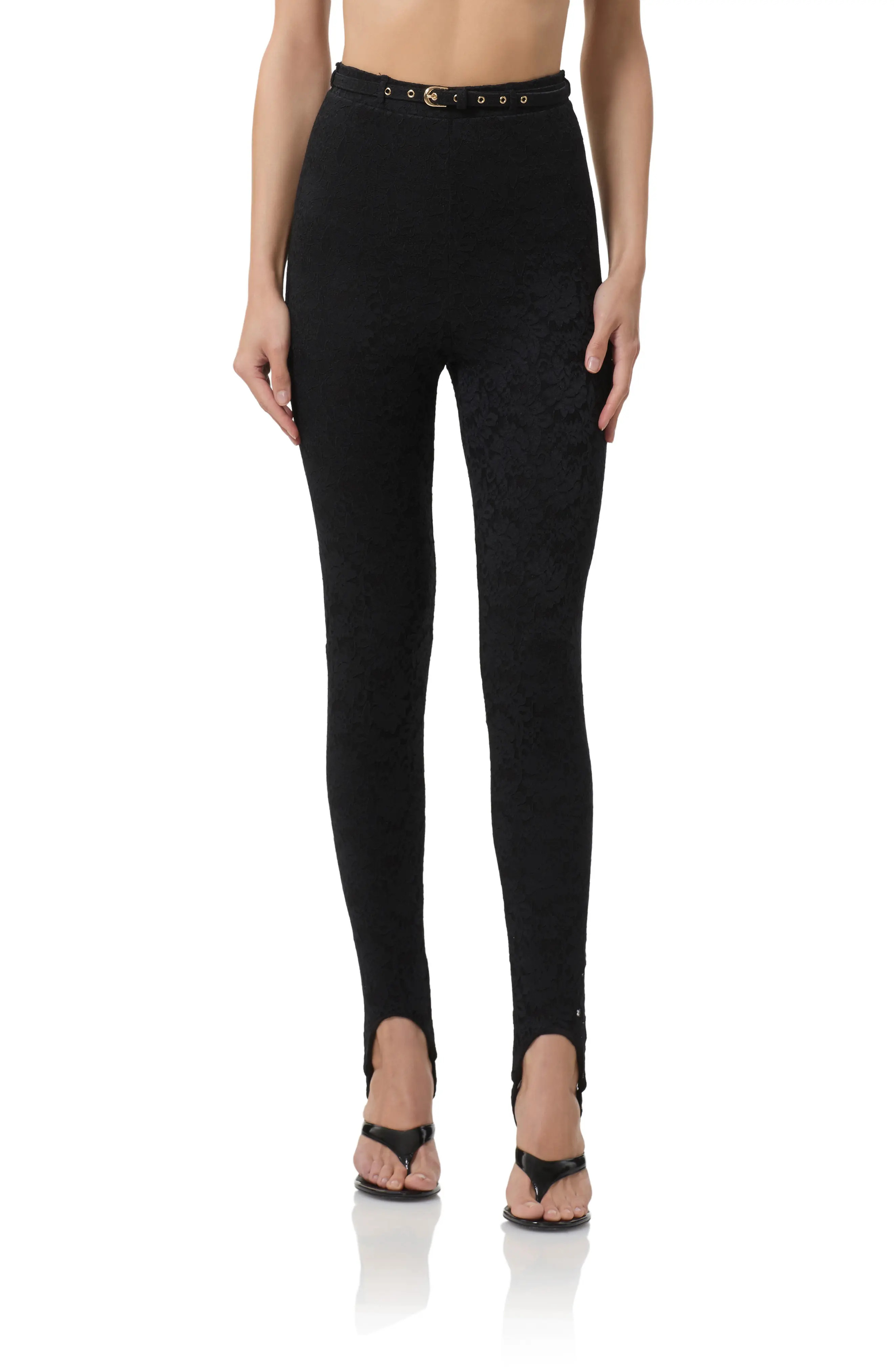 Carey Belted Lace Stirrup Pants (Women) | Nordstrom | Nordstrom