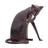Achla Designs CAT-05 Coy Cat Statue Sculpture Indoor Outdoor Art Decor, Dark Bronze | Amazon (US)