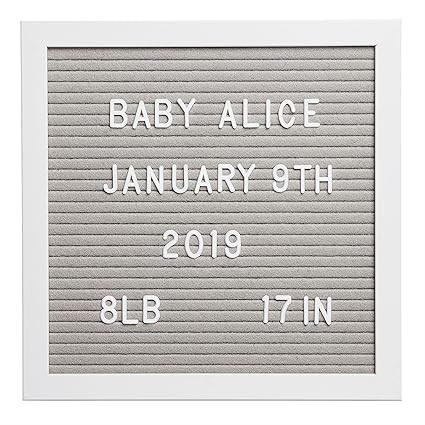 Pearhead Classic Wooden Letterboard, Gender-Neutral Baby Keepsake Nursery Décor, Photo Prop Mess... | Amazon (US)