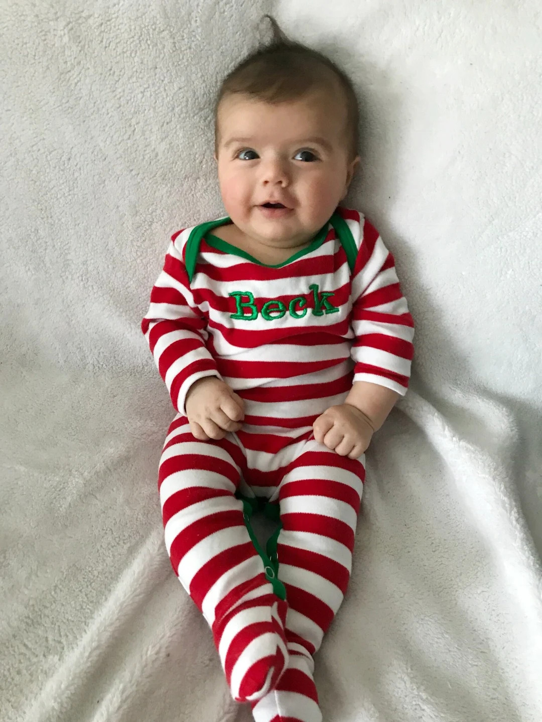 Custom Striped Christmas Pajamas - Etsy | Etsy (US)