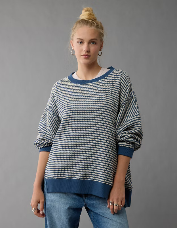 AE Big Hug Waffle Sweatshirt | American Eagle Outfitters (US & CA)