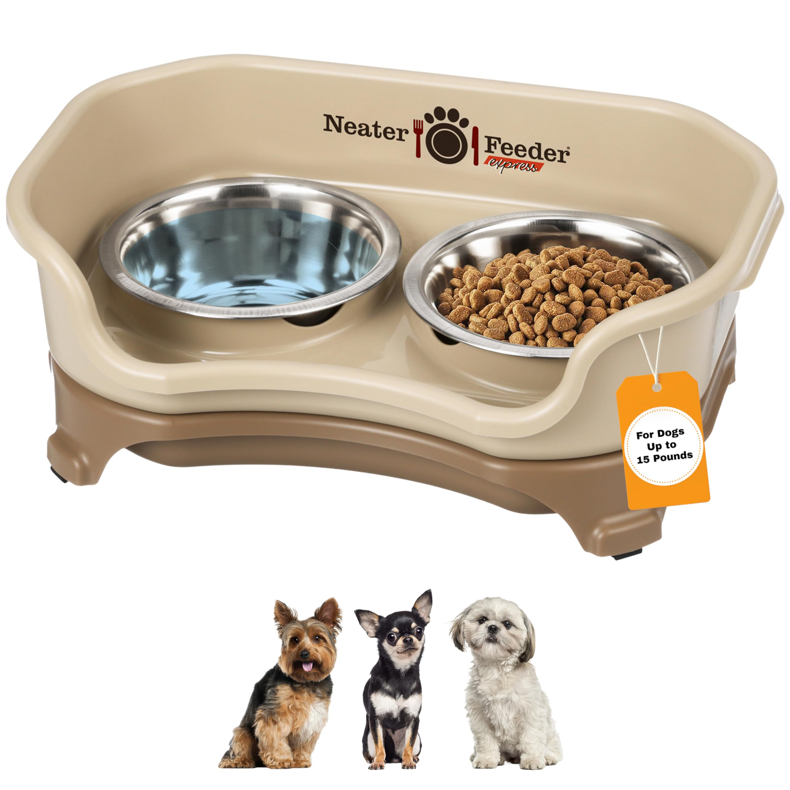 Neater Feeder Express Mess Proof Dog Bowls Elevated for Small Breeds under 15 Lb, Made in USA, No... | Amazon (US)
