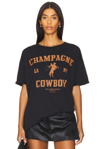 Champagne Cowboy Oversized Tee in Black | Revolve Clothing (Global)