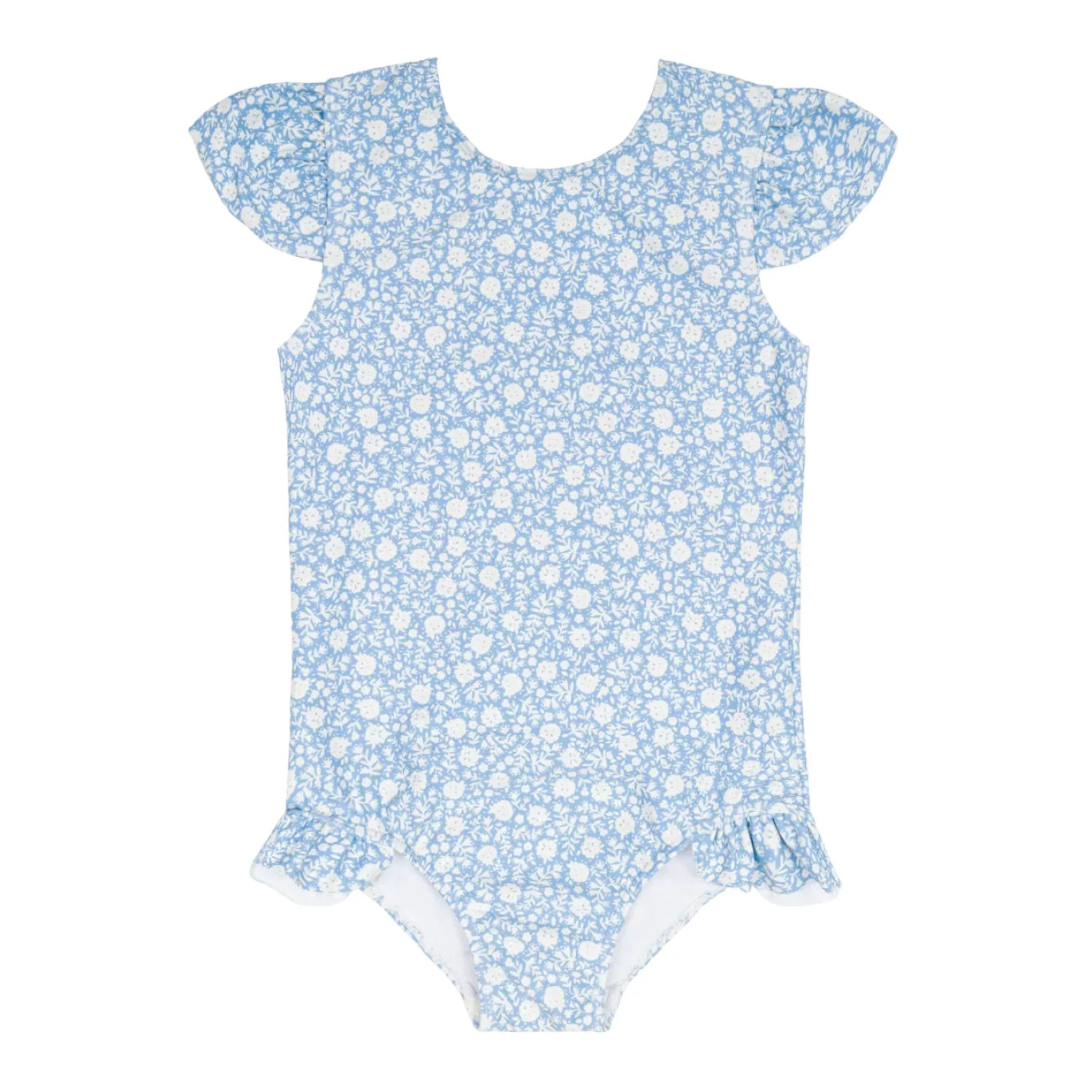 girls alpine fiore ruffle cap sleeve one piece | Minnow