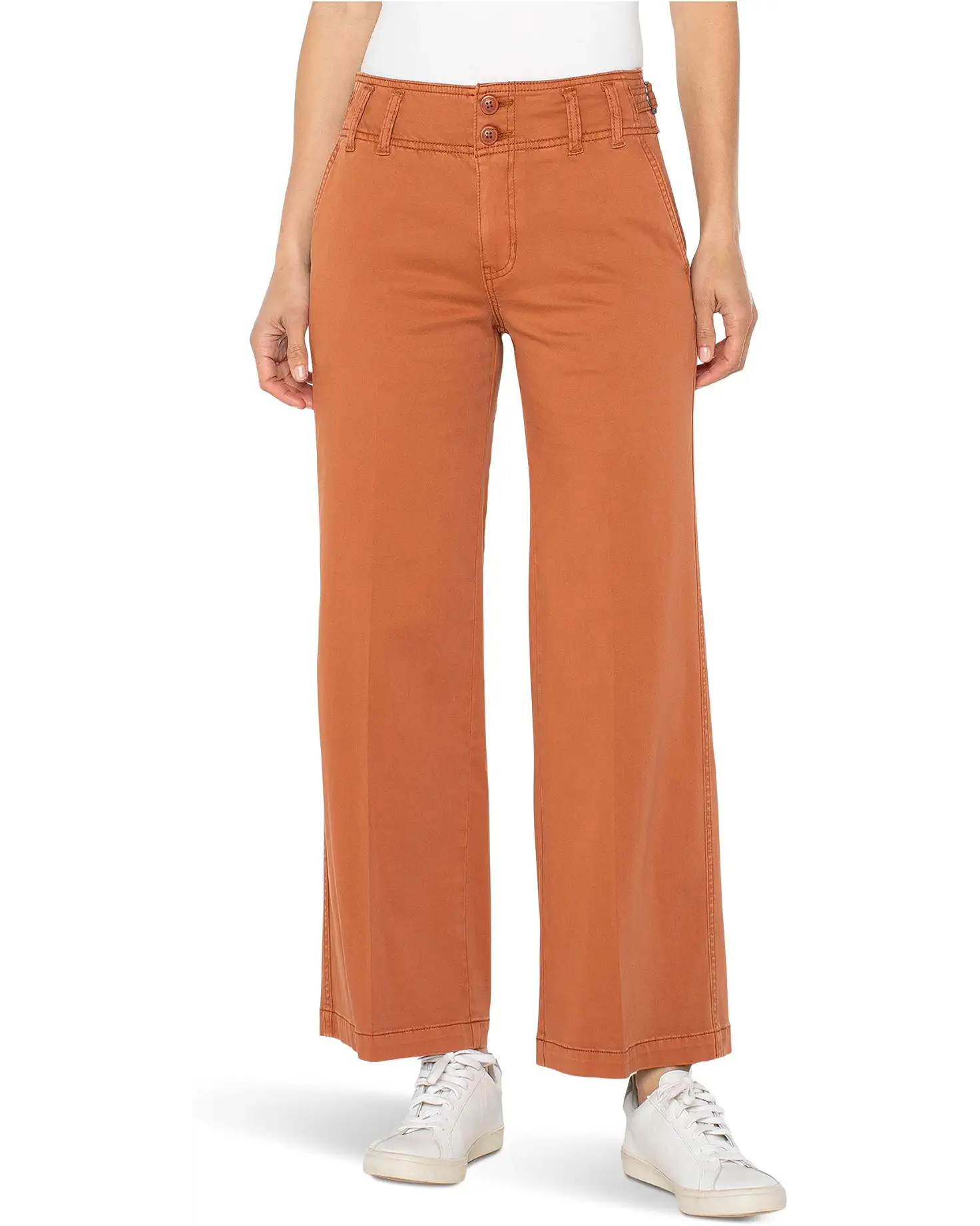 High-Rise Cinch Waist Wide Leg Pants | Zappos