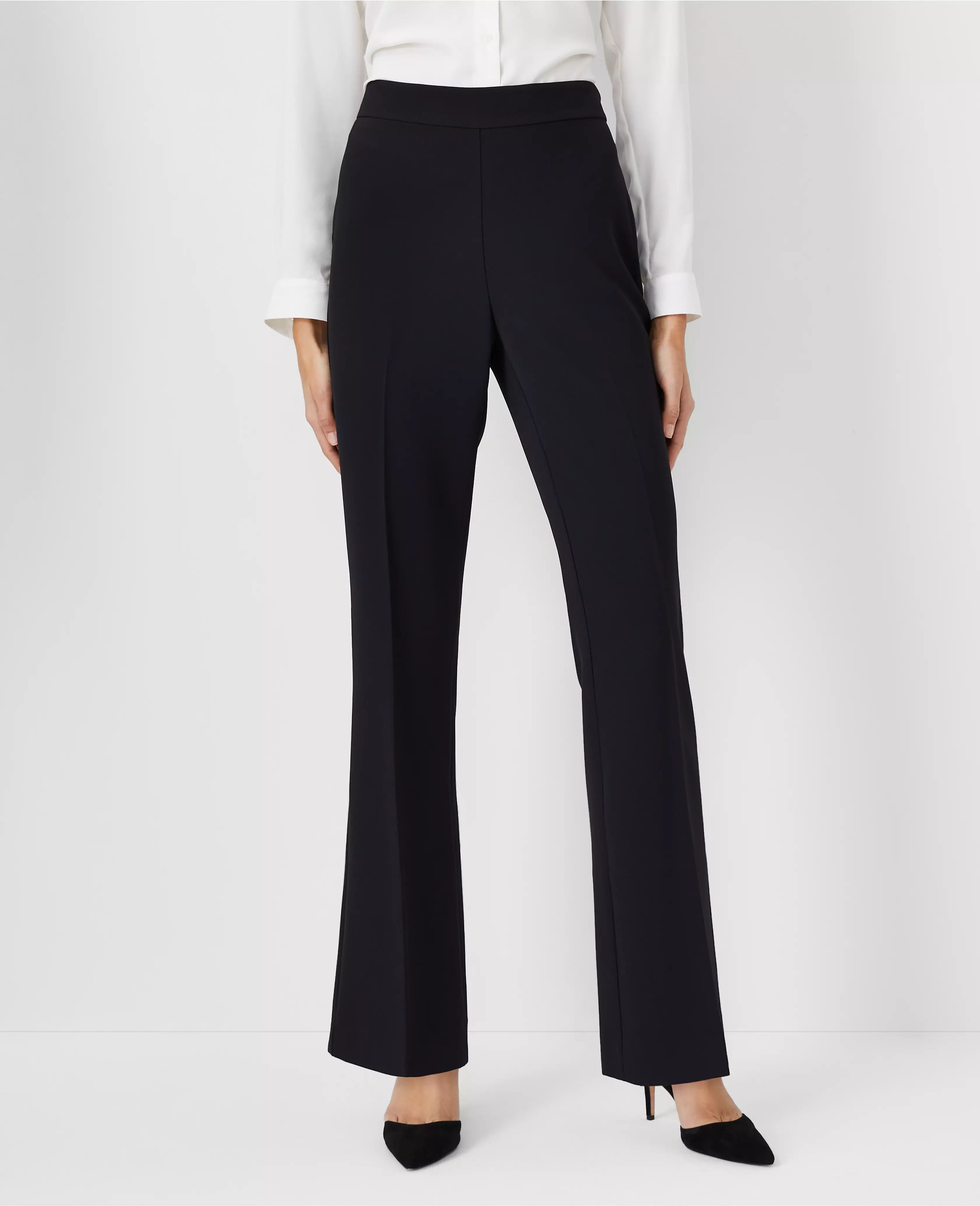 The Side Zip Trouser Pant in Fluid Crepe - Curvy Fit | Ann Taylor (US)