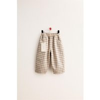 Zara - Zara Timeless - Pantaloni Twill Baggy Impunture - Ecrù / Celeste - 2 Anni (92 Cm) - Bambini | Zara IT