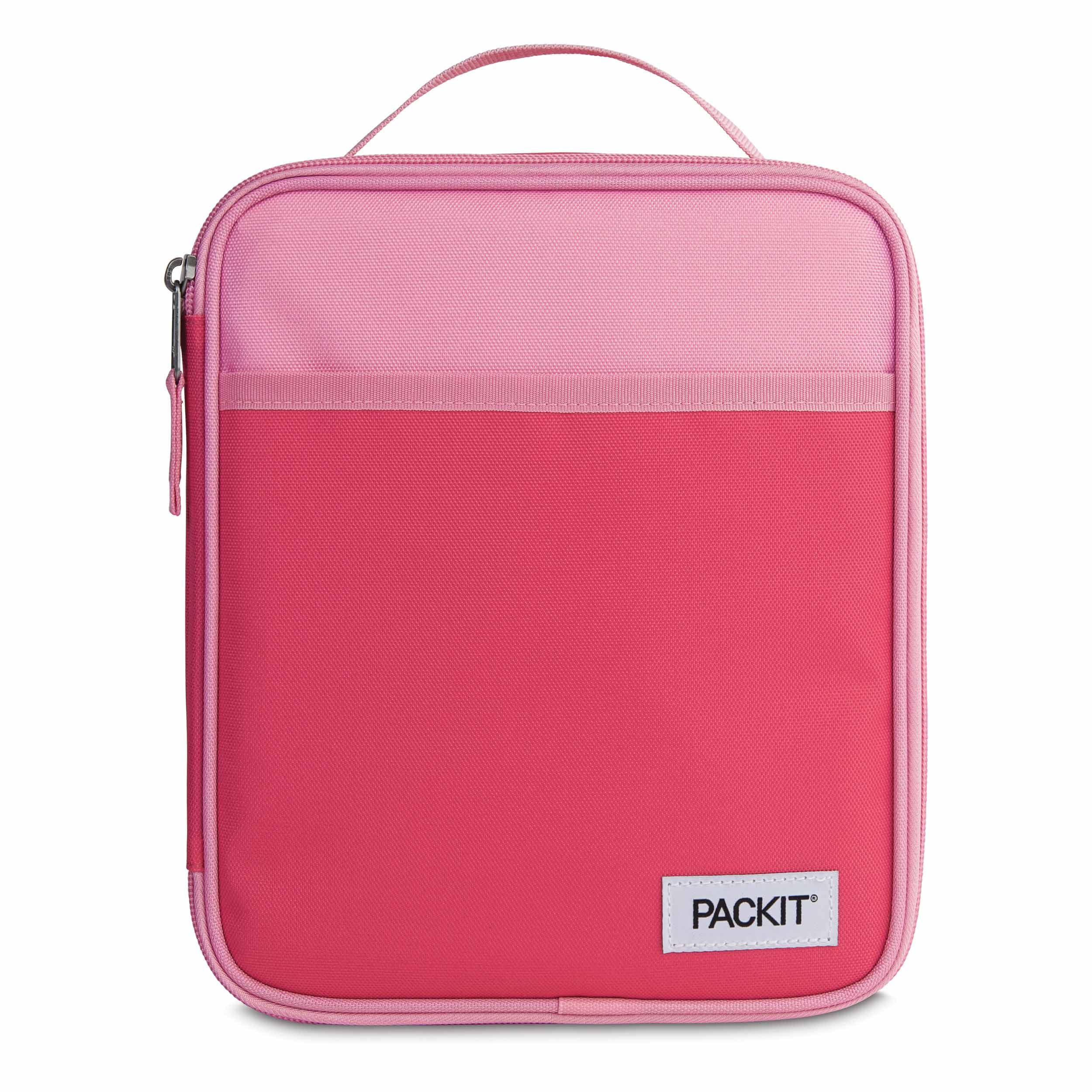 PackIt Freezable, Reusable Upright Lunch Box with Front Pocket, Carry Handle, Popsicle Pink | Walmart (US)
