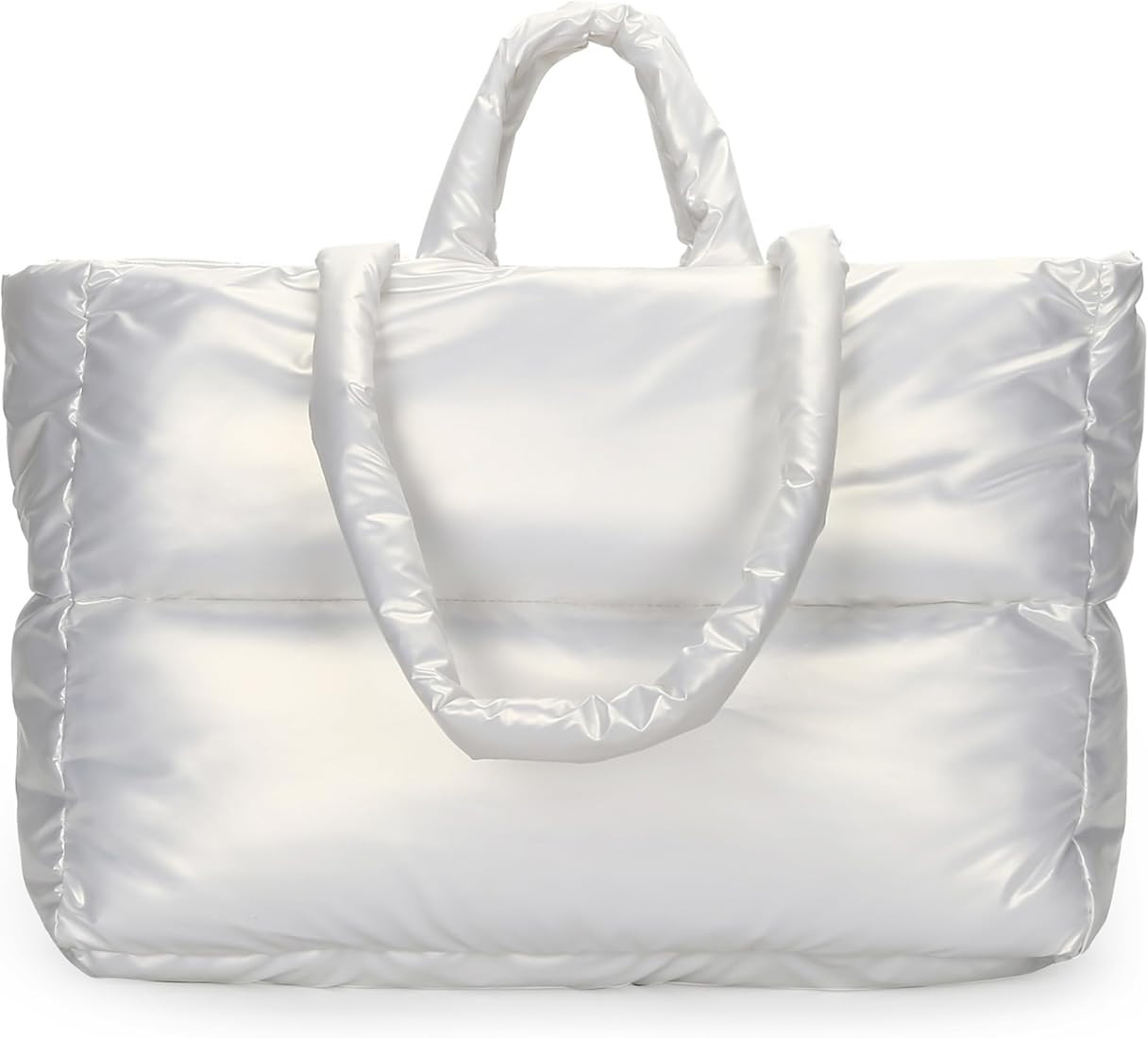 Herald Puffer Tote Bag for Women, Large Quilted Puffy Handbag Lightweight Winter Down Cotton Padd... | Amazon (US)