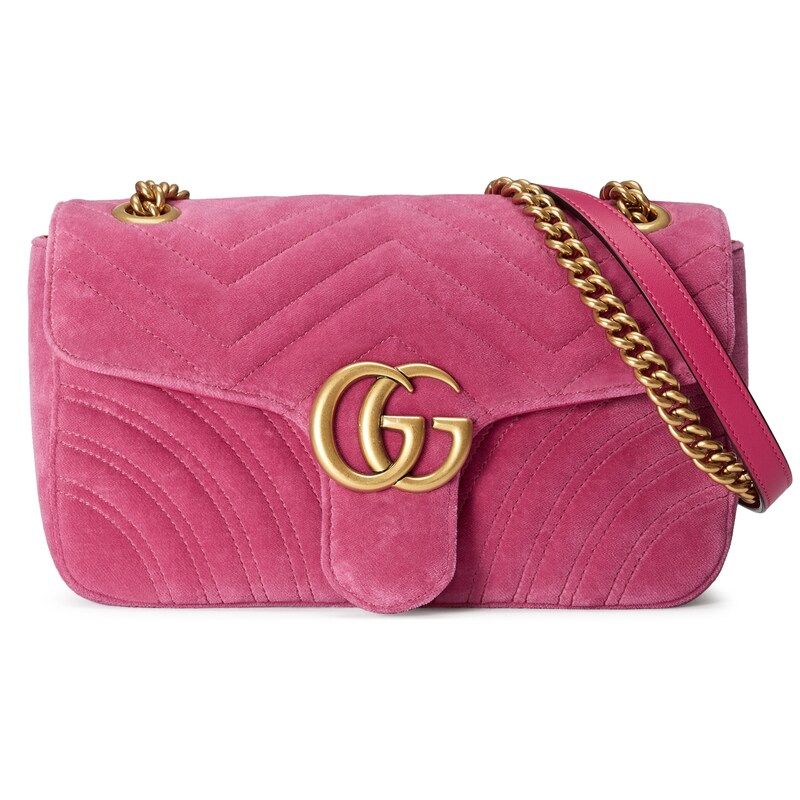 GG Marmont Chevron velvet shoulder bag | Gucci (US)