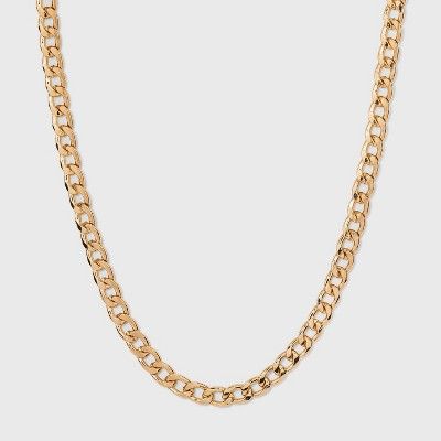 Thin Curb Chain Necklace - A New Day™ Gold | Target