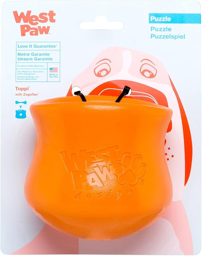 West Paw Zogoflex Toppl Treat Dispensing Dog Toy Puzzle – Interactive Chew Toys for Dogs – Do... | Amazon (US)