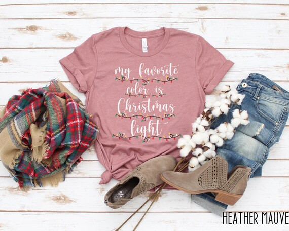 My Favorite Color is Christmas Light Shirt Christmas Hallmark | Etsy | Etsy (US)