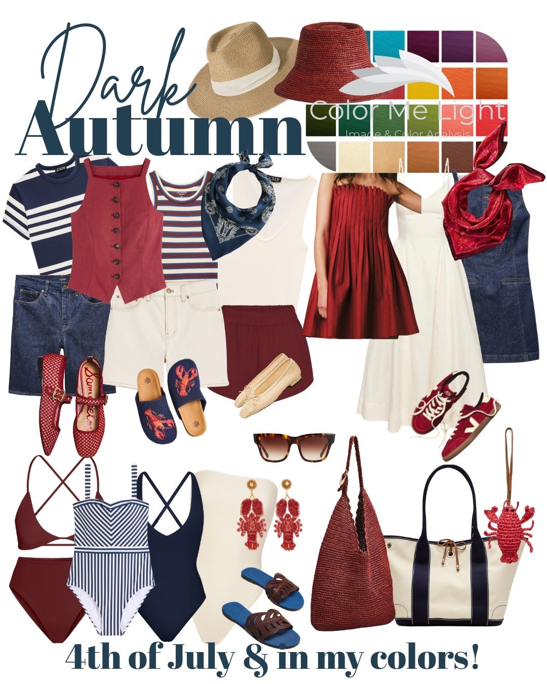 Dark autumn & 4th of July! #coloranalysis