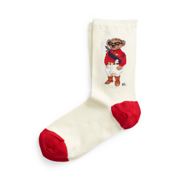 New Orleans Polo Bear Crew Socks for Women | Ralph Lauren® UK | Ralph Lauren (UK)