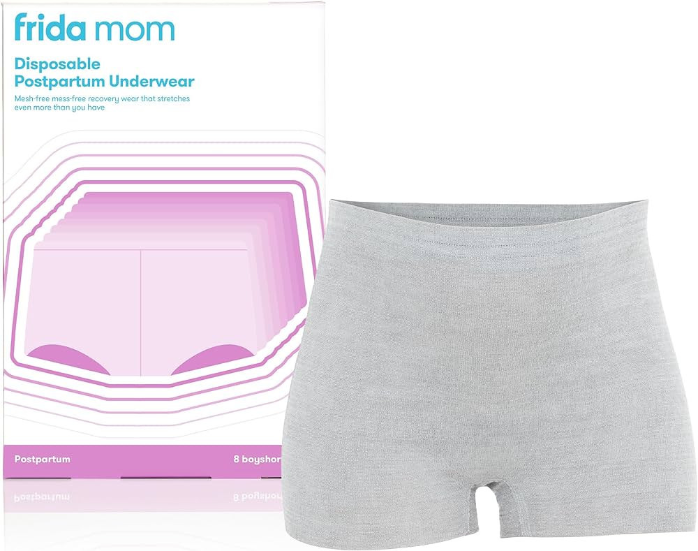Frida Mom Disposable Boyshort Cut Postpartum Underwear |Super Soft, Stretchy, Breathable, Wicking... | Amazon (US)