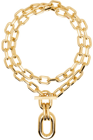 Gold Double XL Link Pendant Necklace | SSENSE