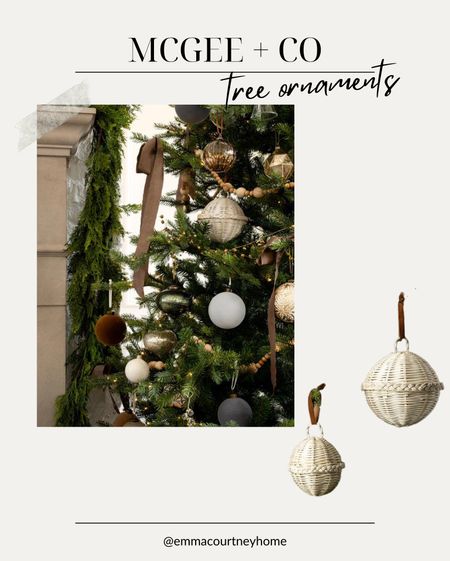 Obsessed with these wicker ornaments but also take note of how they decorated the tree with brown linen ribbon. Gorgeous! 

#LTKhome #LTKHoliday #LTKfindsunder50