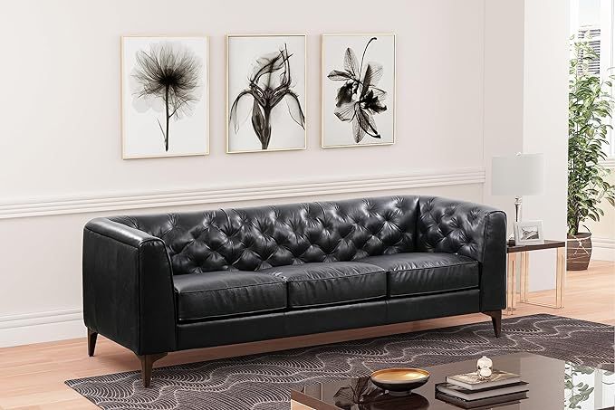 POLY & BARK Essex Furniture, 89 inches, Onyx Black | Amazon (US)