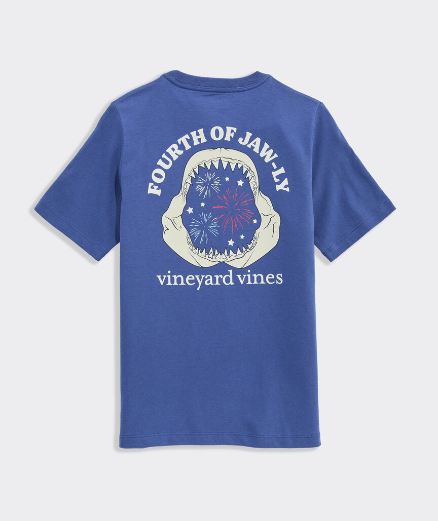 Boys' Glow-In-The-Dark Fourth of JAW-ly Short-Sleeve Pocket Tee | vineyard vines