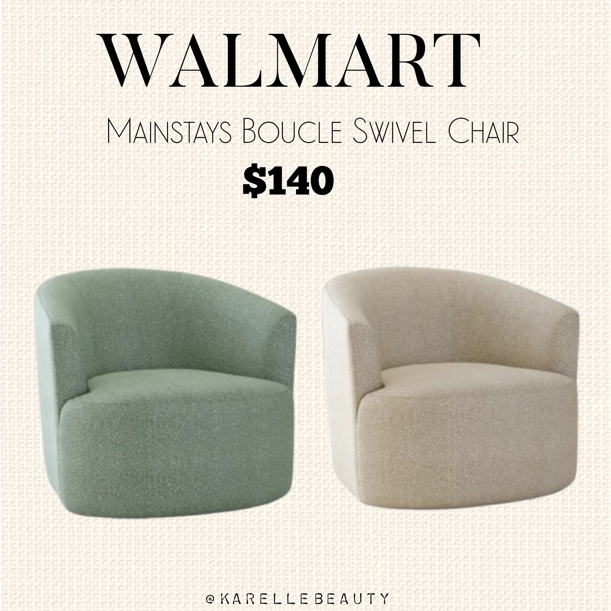 Mainstays Boucle Swivel Chair, … curated on LTK — free download