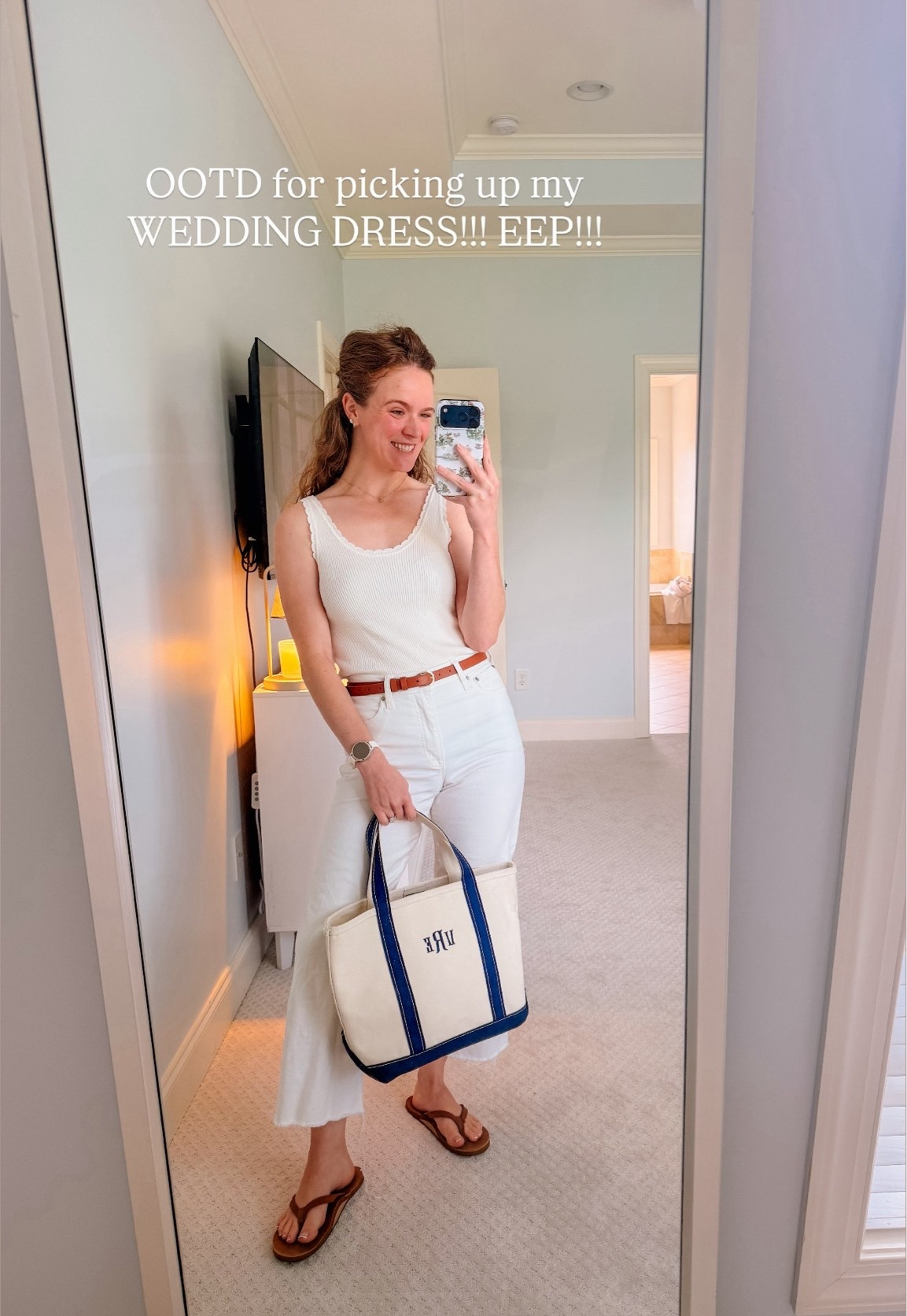 All wedding-related activities require an all white outfit & my Boat N Tote with my new monogram!! Can’t believe I already have my wedding dress!!

#LTKootd #LTKWedding