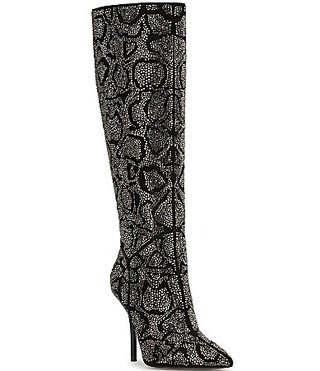 Jessica Simpson Lovienn Rhinestone Knee High Boots - 8.5 | Dillard's